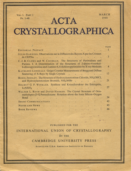 Acta Crystallographica