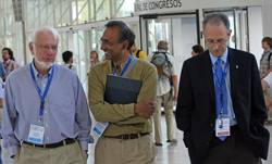 From left to the middle, Tomas A. Steitz and Venki Ramakrishnan. Click on it to see a bigger copy